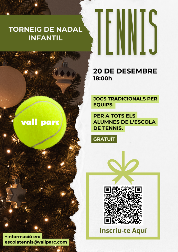 cartel tenis navidad torneo vall parc